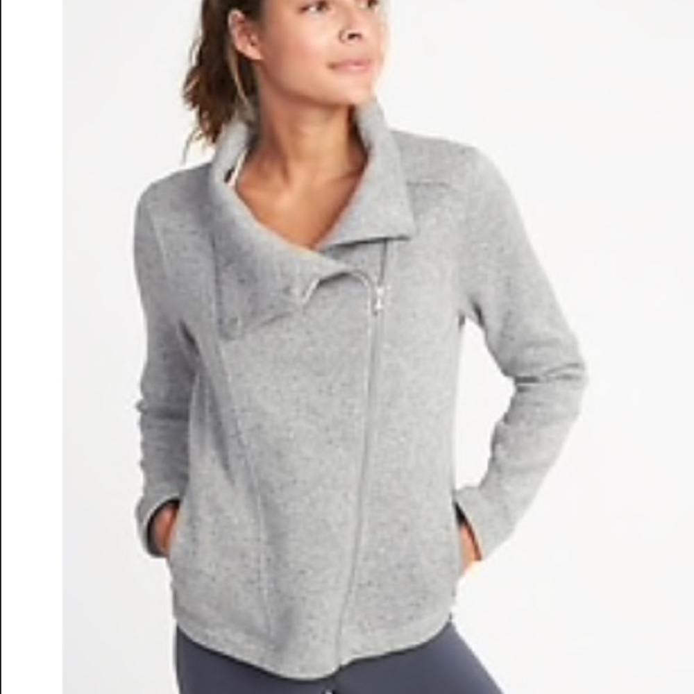 Active fleece moto jacket